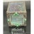 Neon Green Vintage Handmade Iridescent Stained Glass Tissue Box Cover Art Glass Decor For Sale - Image 8 of 15