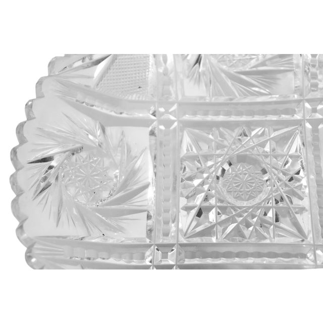 Transparent Imperlux Crystal Glass Bowl & Plate For Sale - Image 8 of 9