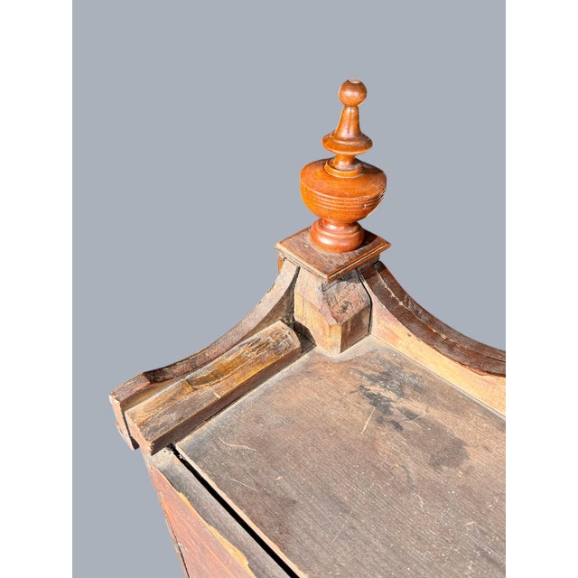 Antique Jacobean Revival Hutch Top Cabinet-Mahogany-1920s Glass Display-Cottage For Sale - Image 11 of 12