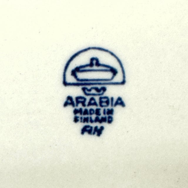 White Vintage Stoneware Dinner Plates by Ulla Procopé for Arabia of Finland Circa 1970s - Set of 5 For Sale - Image 8 of 8