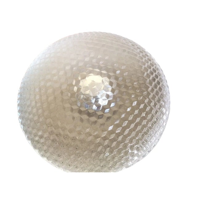 Vintage Mid Century Modern Finish Clear Glass Abstract Disc Candle Holders- a Pair For Sale In Los Angeles - Image 6 of 9