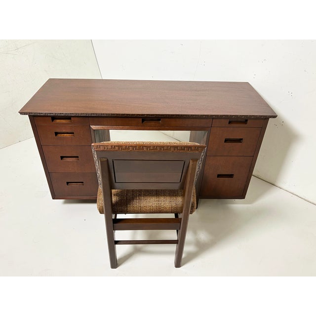 1950s C. 1950s Frank Lloyd Wright Taliesen Writing Desk and Chair for Henredon For Sale - Image 5 of 18