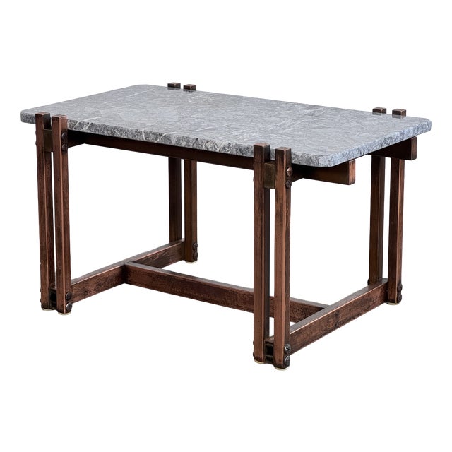 Mid-Century Modern Brass and Marble Coffee Table, 1960 For Sale