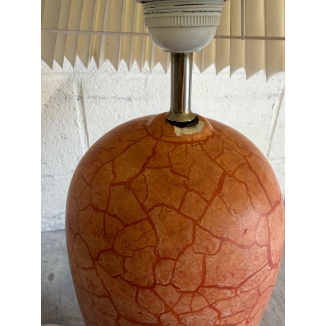Orange Mid 20th Century Mid-Century Modern Orange Ceramic Table Lamp For Sale - Image 8 of 12