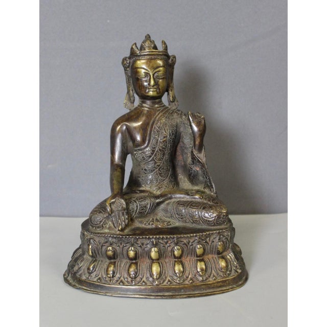 19th Century Bronze Buddha Amoghasiddhi, Nepal, 1890s For Sale - Image 15 of 15