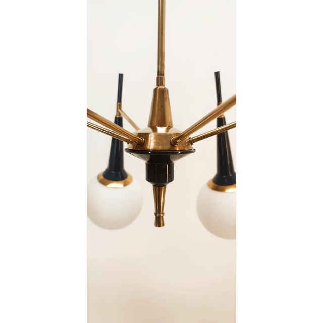 Sputnik Chandelier with Globes For Sale - Image 13 of 16