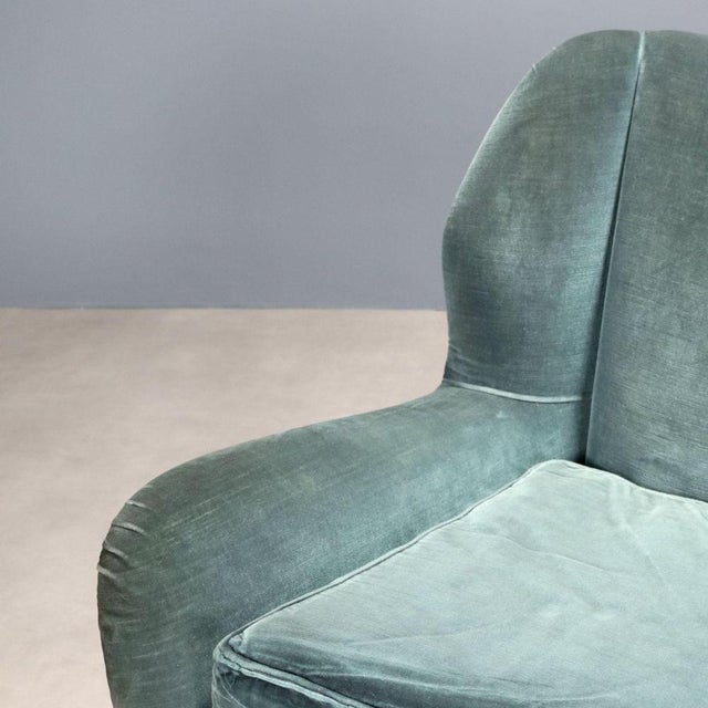 Vintage Bean-Shaped Sofa in Velvet, 1950s For Sale - Image 5 of 10