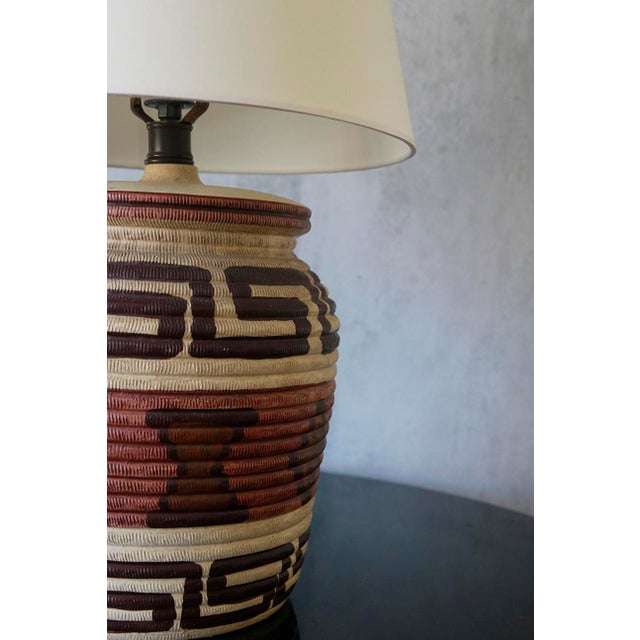 1970s Bohemian Ceramic Table Lamp, Southwestern Design For Sale - Image 4 of 7
