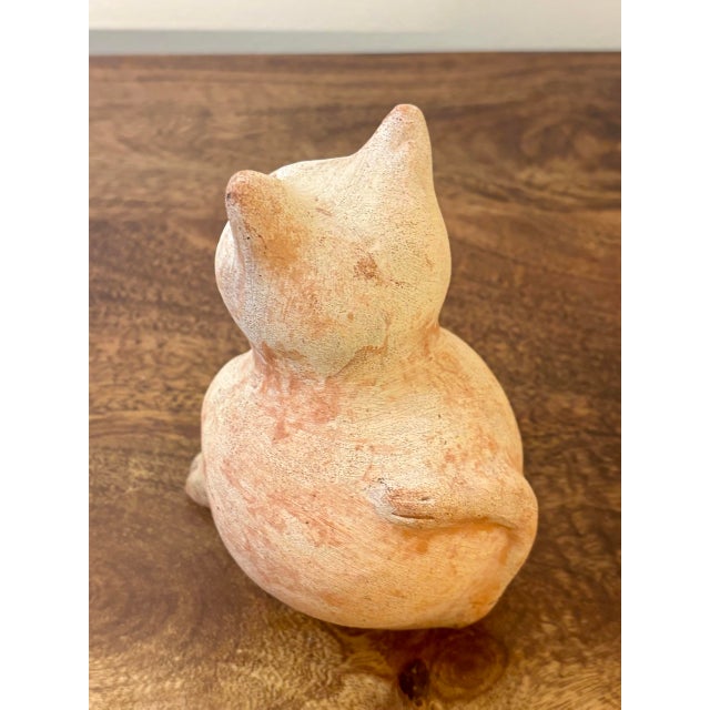 Vintage 1960s Mid-Century Terracotta Cat Sculpture For Sale In Miami - Image 6 of 8