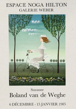 Suzanne Boland Van de Weghe's Exhibition - Original Lithograph - 1985 1985