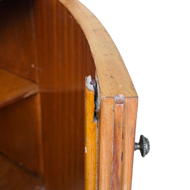 Wood 19th C. Louis XIV Revival Demilune Sideboard With Marble Top For Sale - Image 7 of 15