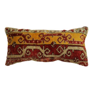 Colorful Bolster Turkish Ghiordes Rug Pillow For Sale