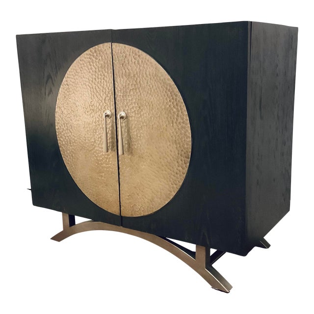 Hooker Modern Black Nolita Two Door Cabinet For Sale