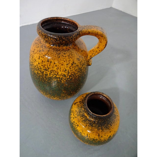 Fat Lava Ceramic Vases from Scheurich, 1970s, Set of 2 For Sale - Image 6 of 18