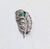 1960s sterling silver feather with single faux-jade bead brooch with security clasp. Marked "NAPIER STERLING ©" on the...