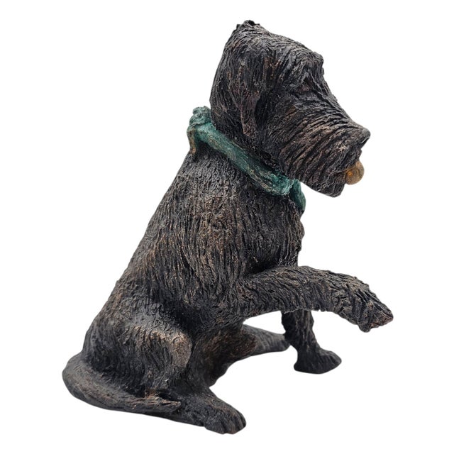 Late 20th Century Vintage Hand Sculpted Terracotta Spinone Italiano Dog Studio Art Sculpture For Sale - Image 5 of 13