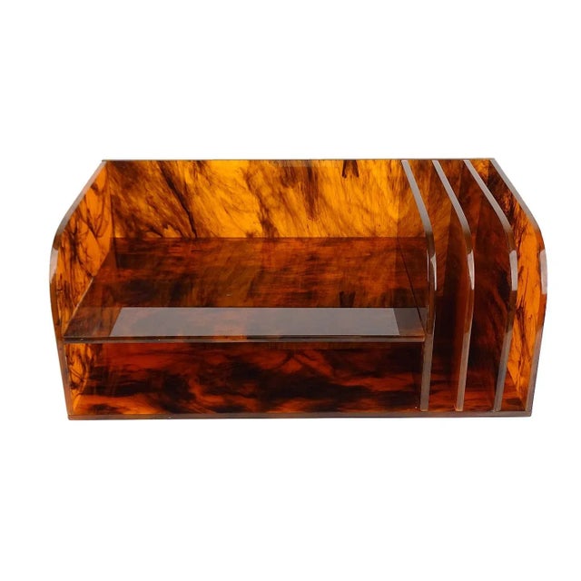 Vintage French Space Age Acrylic Glass Organizer, 1970s For Sale - Image 8 of 18