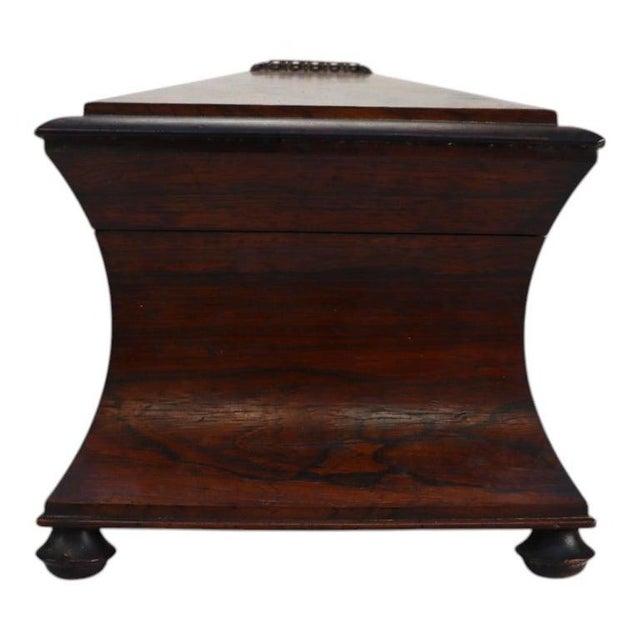 English Georgian Rosewood Tea Caddy C1830 For Sale - Image 9 of 12