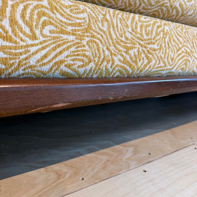 Reupholstered Yellow Gondola Sofa For Sale In Cleveland - Image 6 of 12