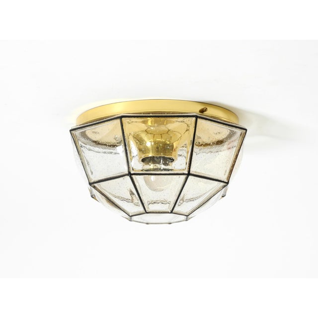 1970s Vintage Glass Ceiling Lamp in Octagon Shape from Limburg, 1970s For Sale - Image 5 of 18