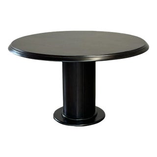Pedestal Dining Table in Espresso For Sale