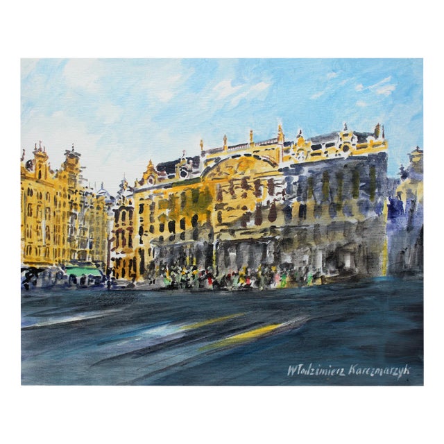 Włodzimierz Karczmarzyk, Brussels: The House of the Dukes of Brabant, 2013, Acrylic on Canvas For Sale