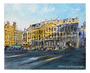 Włodzimierz Karczmarzyk, Brussels: The House of the Dukes of Brabant, 2013, Acrylic on Canvas