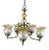 Vintage Brass & Onyx Chandelier by Lacroix Legs, 1960s For Sale