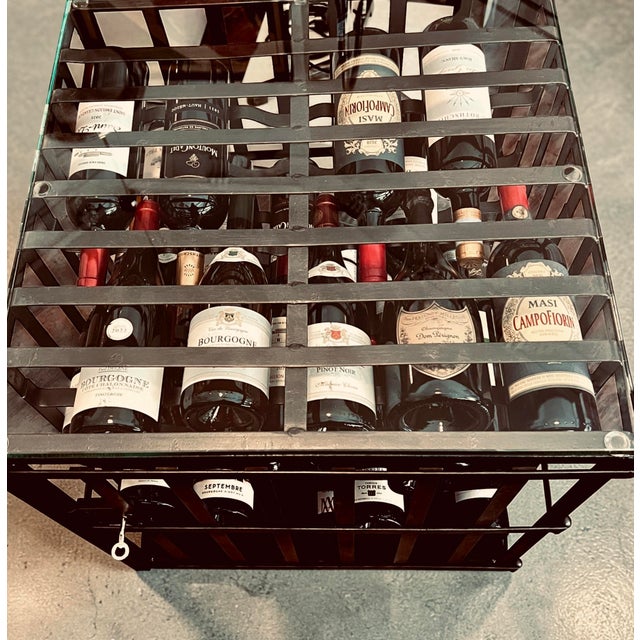 1950s Antique Wine Safe in Wrought Iron, 1950s For Sale - Image 5 of 13