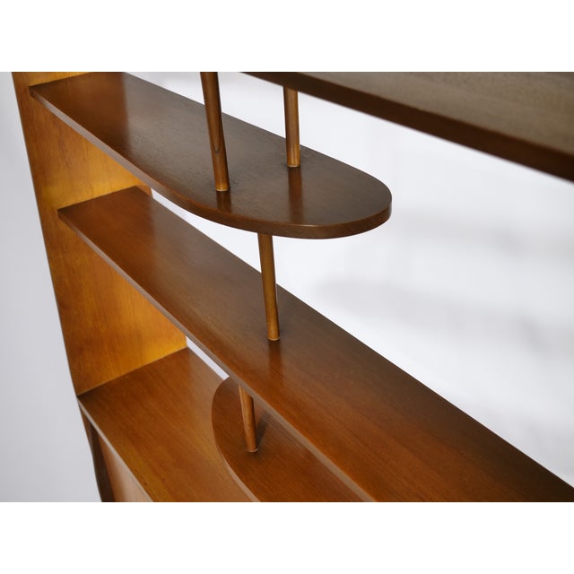 Wood Mid-Century Modern Highboard with Kidney-Shaped Shelf inTeak, 1960s For Sale - Image 7 of 15