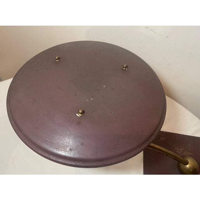 Vintage Mid Century Modern Wheeler Brass Tole Flying Saucer Table Lamp Modernist For Sale - Image 12 of 13