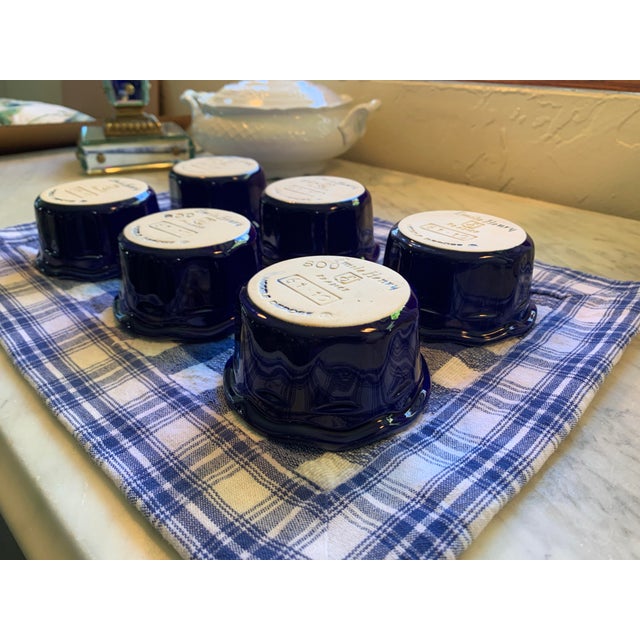 2000 - 2009 Vintage French Emile Henry Custard Ramekins - Set of 6 For Sale - Image 5 of 10