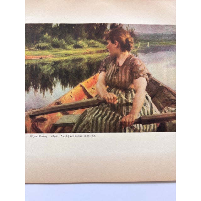 After Anders Zorn, Midnight. Original Chromolithograph, 1904. Signed in Plate Early 20th Century Impressionist Work. For Sale - Image 4 of 12