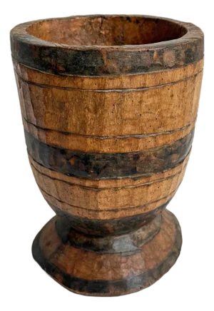 Old Antique Wood Pot Nepal