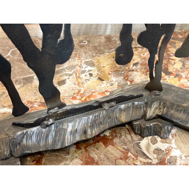 Late 20th Century Riders on the Storm — Modern Cut Steel Western Cowboy Sculpture For Sale - Image 5 of 16