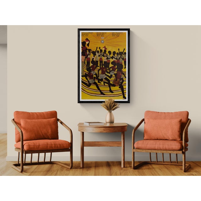 Munich 1972 – 1972 – original vintage olympic poster by ancent soi – mid-century modern – 84.1x59.4 cm a1 the piece this...