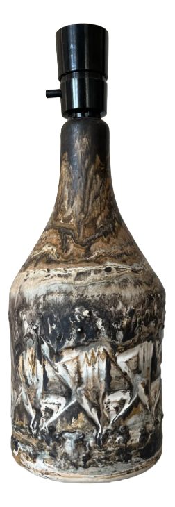 Vintage Danish Stoneware Table Lamp by Birte Vedel Howards, 1960s