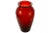 Tall nine inch vintage deep ruby red glass vase with a scallop rim. Rich deep red bowl makes a beautiful pop of red to...