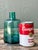 Vintage Small Teal Glass Vase For Sale In West Palm - Image 6 of 12