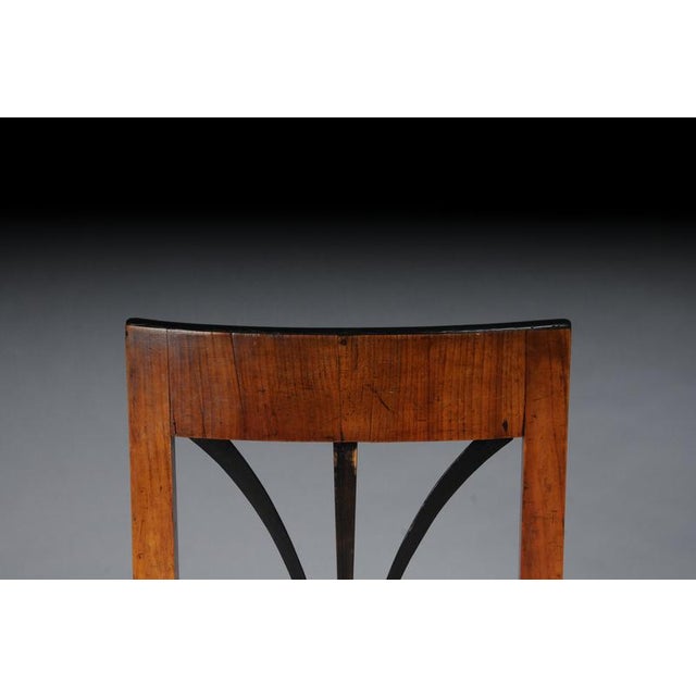 Vintage Biedermeier Chairs in Cherry Wood, Set of 4 For Sale - Image 13 of 15