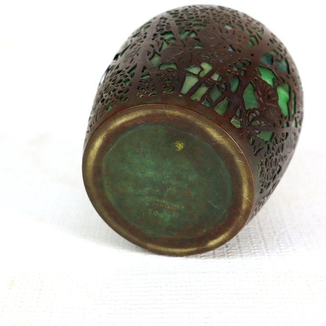 Antique Tiffany Studios Reticulated Foliate Sterling Silver Overlay C1900 For Sale - Image 11 of 12