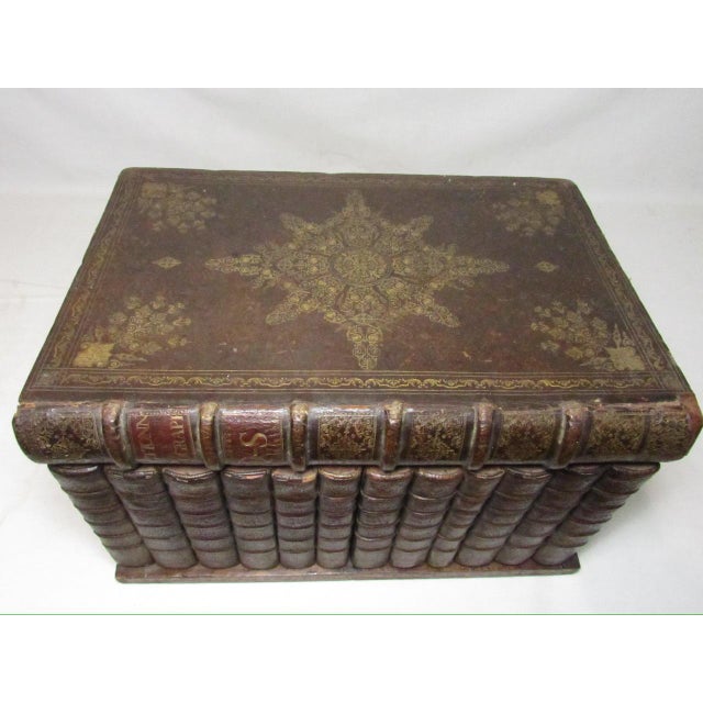Antique French Leather Book Box For Sale - Image 9 of 18