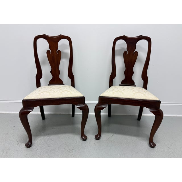 Henkel Harris 110s 29 Solid Mahogany Queen Anne Dining Side Chair - Pair A For Sale - Image 12 of 12