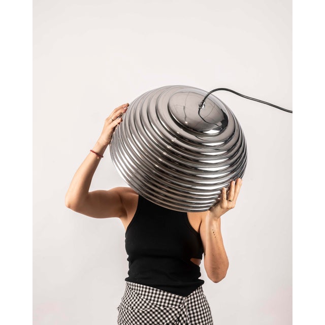 Sculptural ceiling lamp, model “Saturn,” designed by Kazuo Motozawa for Staff Leuchten in Germany in 1972. This piece is a...