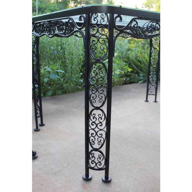 Lee L. Woodard & Sons Wrought Iron Patio Set From the Andalusian Collection—5 Pieces For Sale - Image 15 of 18