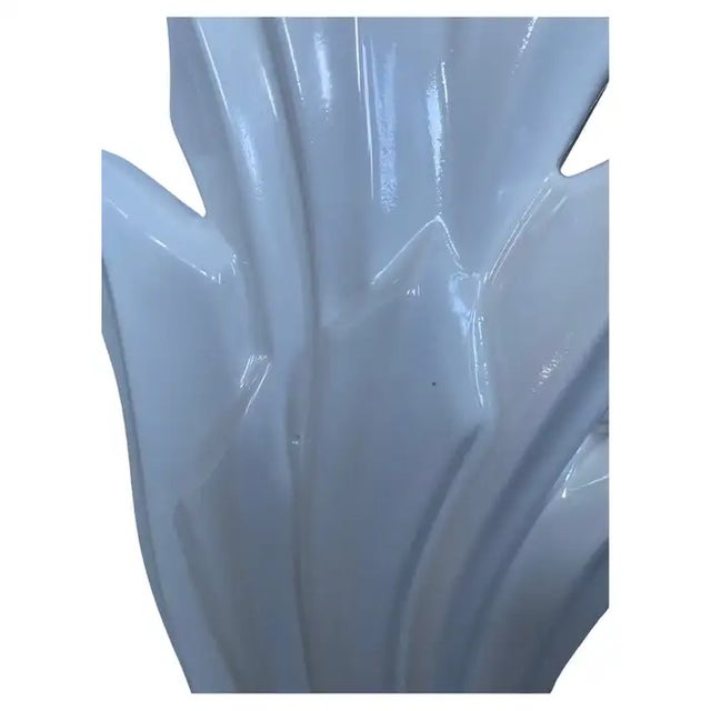 Ceramic Modern Hollywood Regency Style Ceramic Palm Form Table Lamps, Pair For Sale - Image 7 of 8