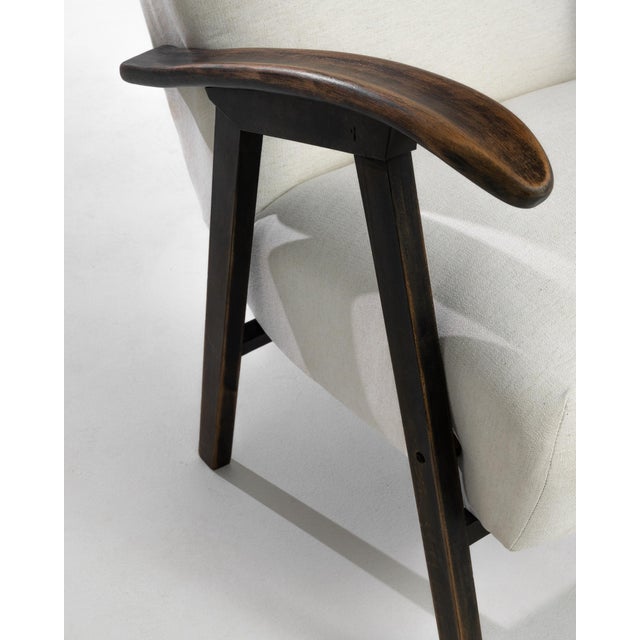 Rustic European 1960s Czech Upholstered Armchairs, a Pair For Sale - Image 3 of 4