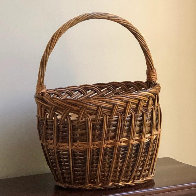 Vintage European-Style Harvest Basket For Sale - Image 11 of 12