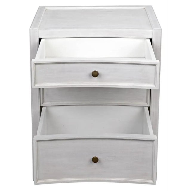 Noir Hampton Night Stand 24", White Wash For Sale - Image 4 of 6