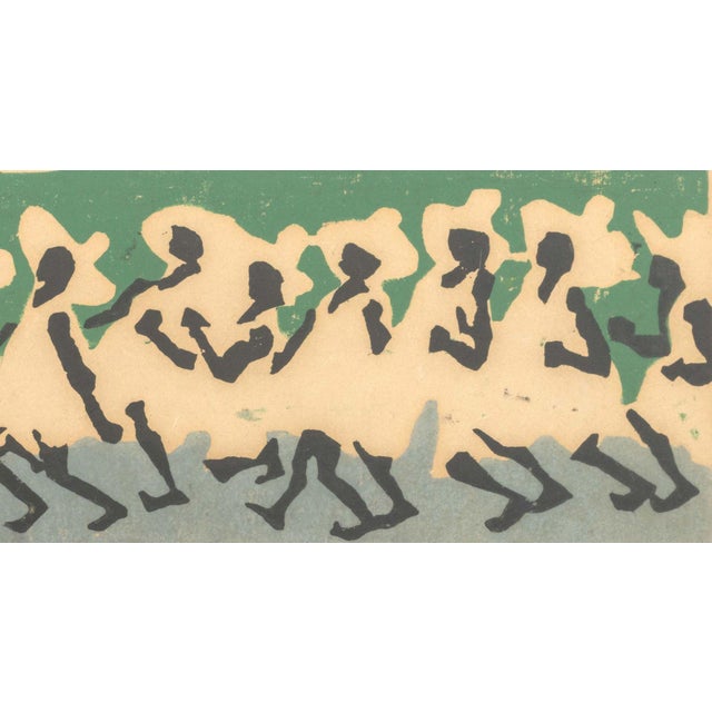 Emilio Sanchez (Cuban/American, 1921-1999), "Tropical Vacation", Woodcut Print in Colors, signed in pencil lower right...